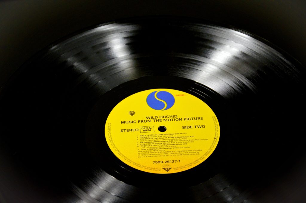 A vinyl record.