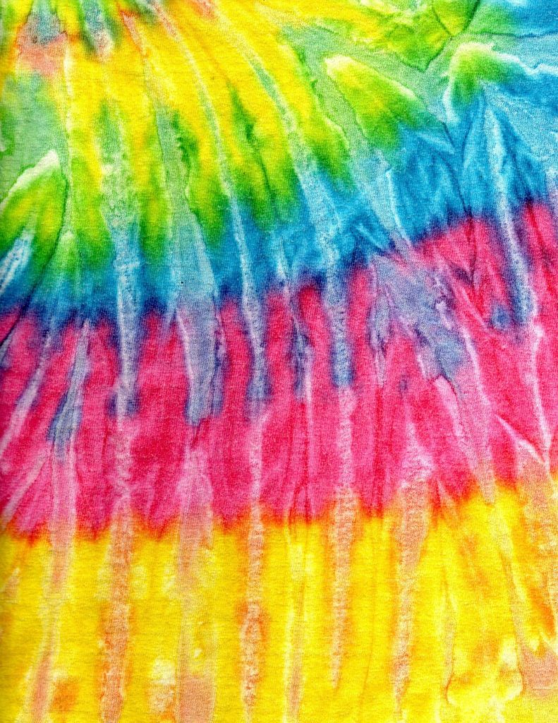 Ejemplo de tie dye (teñido anudado)