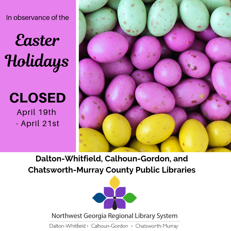 Closed April 19th-21st, 2019 for Easter