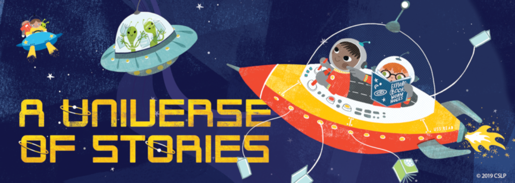 Children and aliens in spaceship. Copyright 2019 CSLP