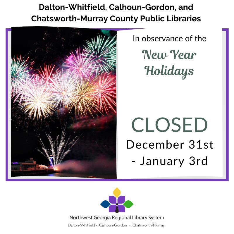 All NGRL libraries will be closed for New Year Holidays from December 31st - January 3rd.