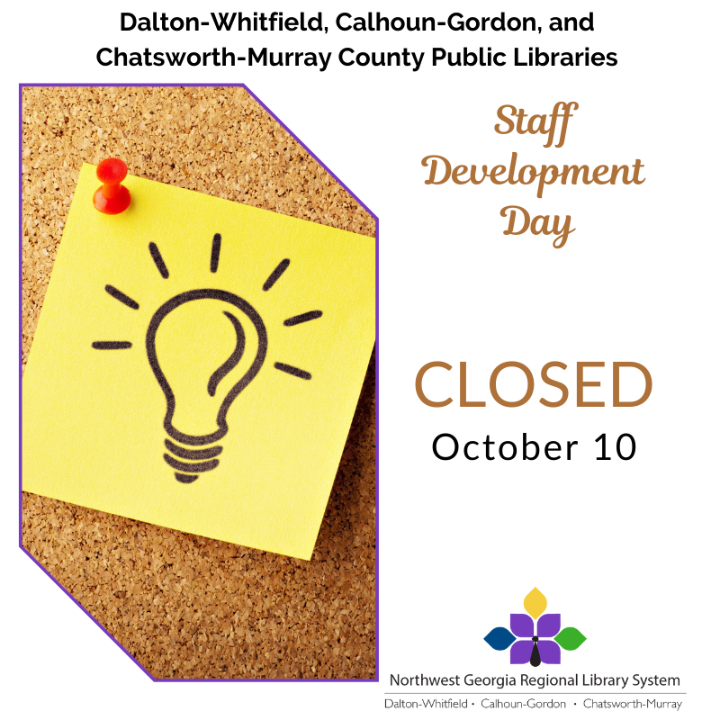 CLOSED for a Staff Development Day - October 10.