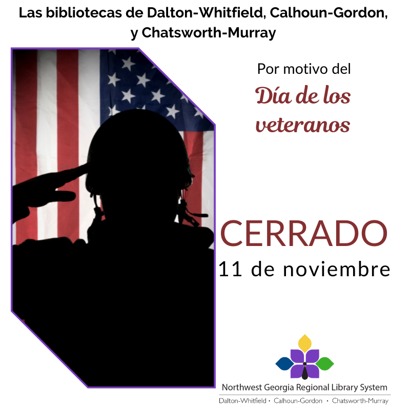 CERRADO por motivo del Día de los Veteranos el 11 de noviembre.
